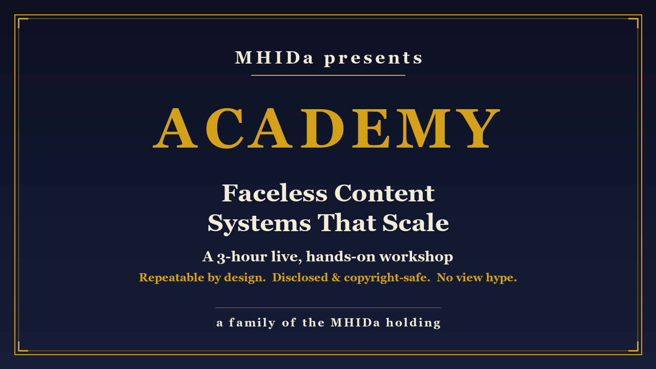 FACELESS CONTENT SYSTEMS THAT SCALE cover