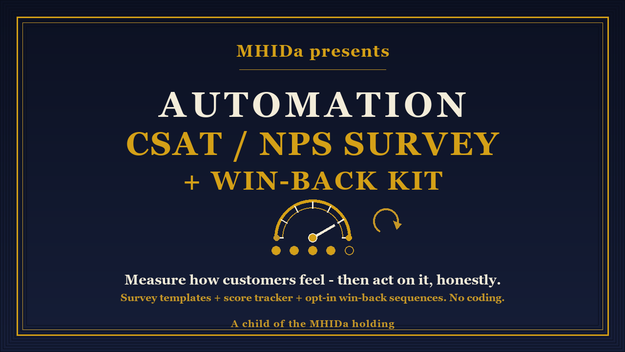CSAT / NPS SURVEY + WIN-BACK KIT cover