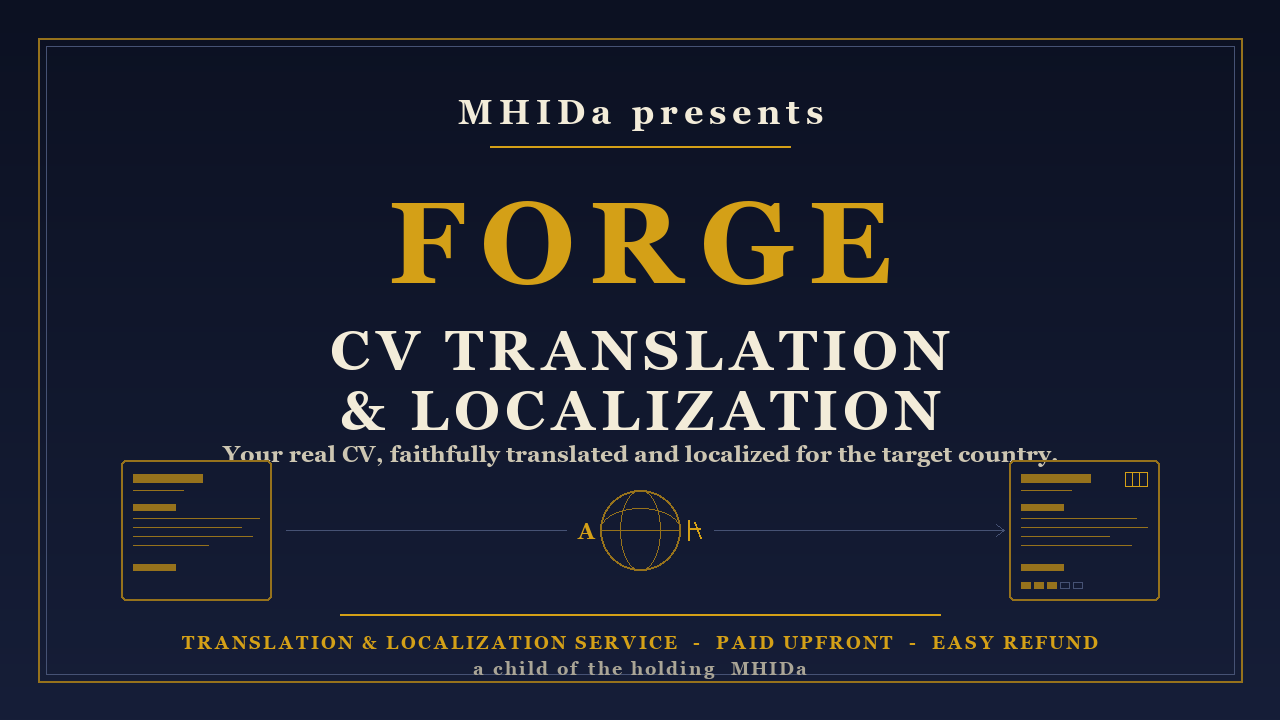 CV / RESUME TRANSLATION & LOCALIZATION cover