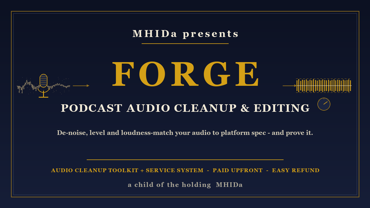 PODCAST AUDIO CLEANUP & EDITING KIT cover