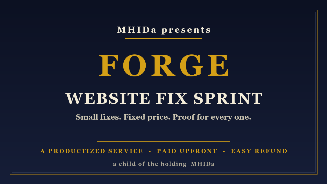WEBSITE FIX SPRINT cover