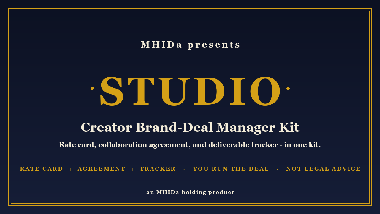 CREATOR BRAND-DEAL MANAGER KIT cover