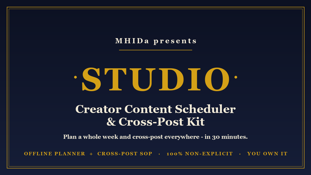CREATOR CONTENT SCHEDULER KIT cover