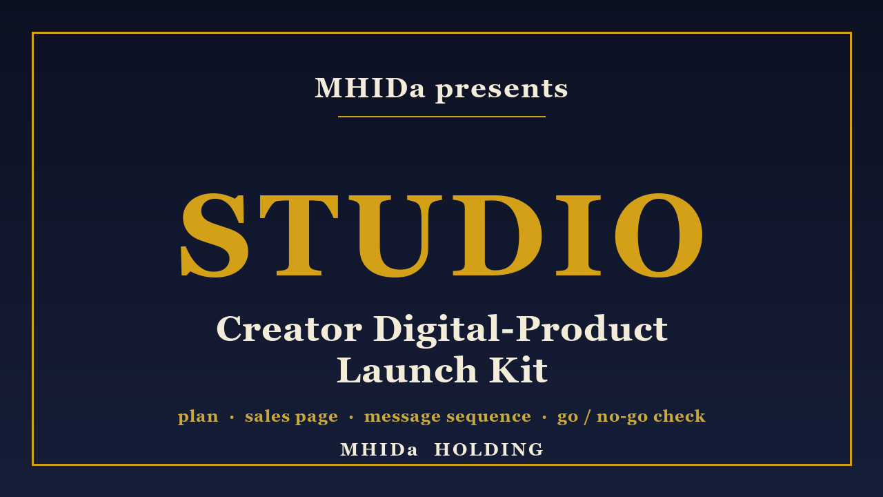 CREATOR DIGITAL-PRODUCT LAUNCH KIT cover