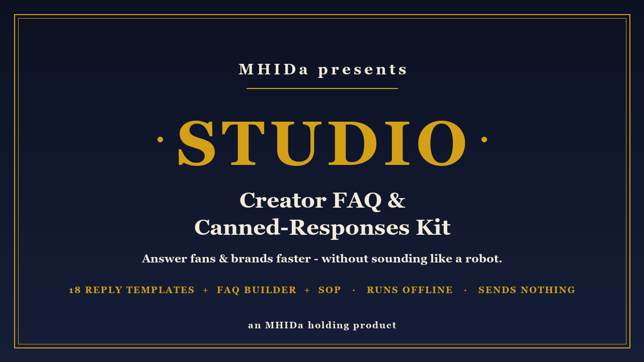 Creator FAQ & Canned-Responses Kit cover