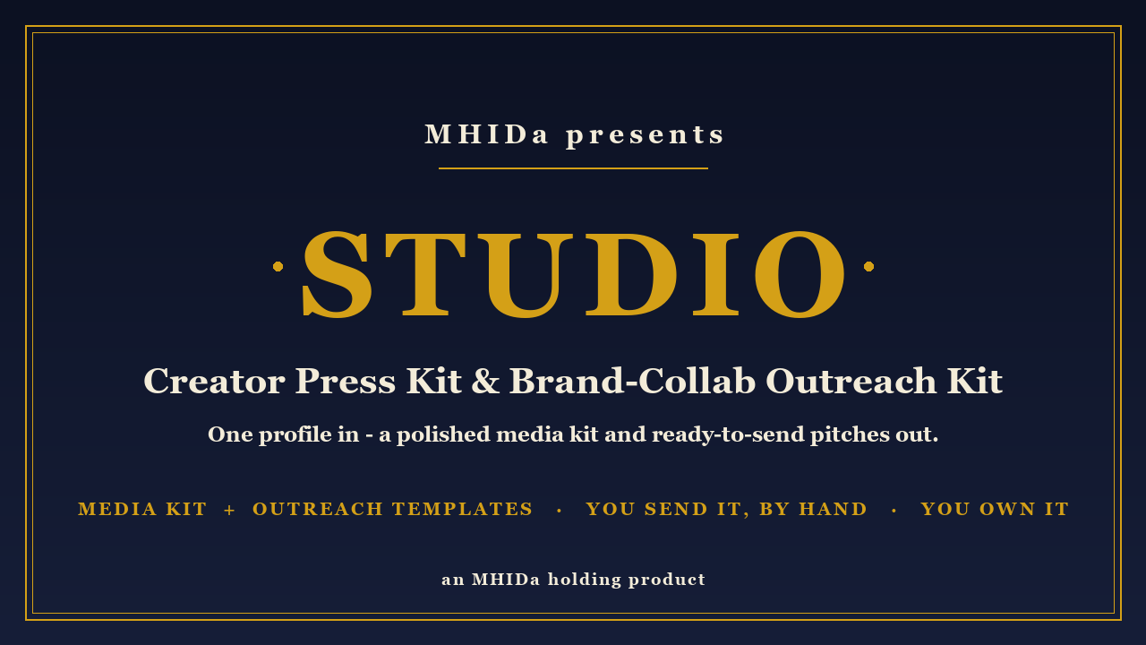 CREATOR PRESS KIT & BRAND-COLLAB OUTREACH KIT cover