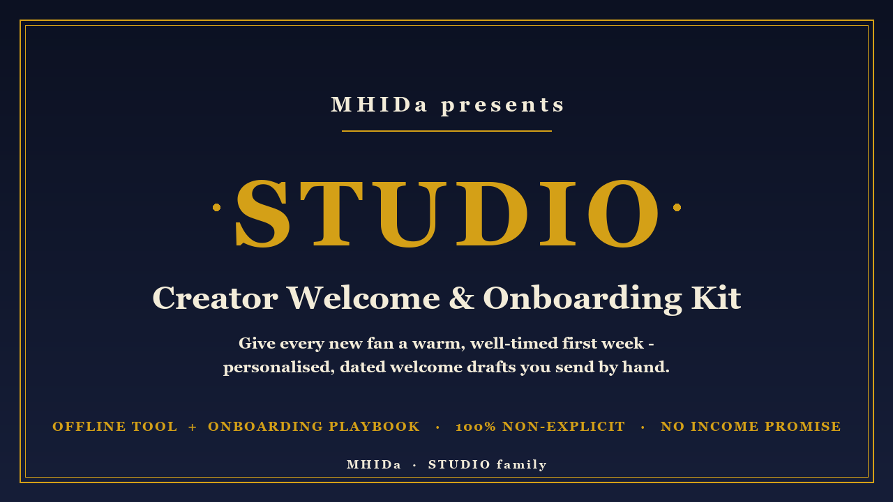 CREATOR WELCOME & ONBOARDING KIT cover